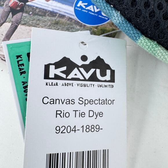 Kavu Spectator‎ Hip Fanny Bag Green Rio Tie Dye Canvas Belted Zipper 9204-1889 - Picture 9 of 9